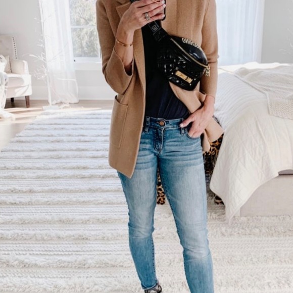 J Crew  Sweater Blazer Heather Khaki Tan XS NWT - Picture 5 of 6